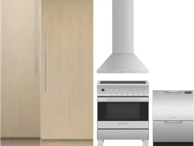 5 Piece Package Includes Refrigerator, Freezer, Range, Hood And Dishwasher